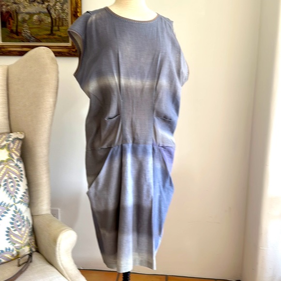 Italian Gunex Ombré Dress (Gunex manufacturers Brunello Cucinelli) fab fabric! - Picture 2 of 13